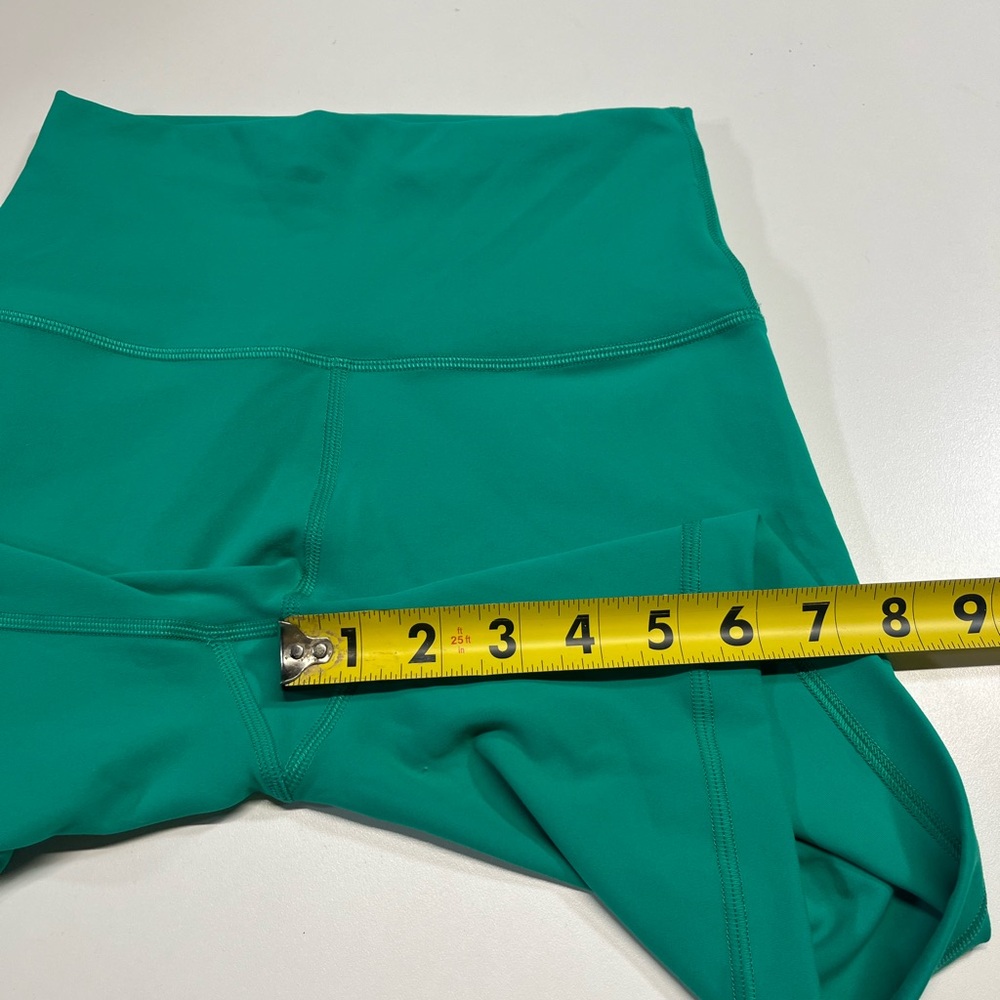 Lululemon Wunder Train Biker Shorts High Rise Kelly Green Women’s Size 4 - Picture 3 of 8